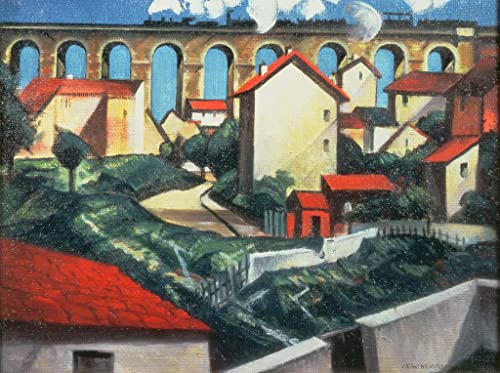 Affiche impression toile le Viaduc de Nevinson, peinture murale abstraite 60x90
