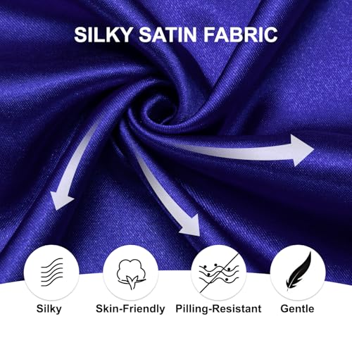 Image of Hi-Tie Men's Silk Satin Dress Shirts Long Sleeve Shiny Casual Button Up Shirts Luxury Party Disco Prom Wedding Shirt