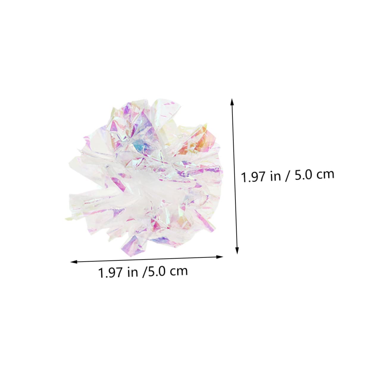 Toddmomy 8pcs Crinkle Ball for Cats Lightweight Pet Interactive Sound Balls Random Colors Engaging and Durable