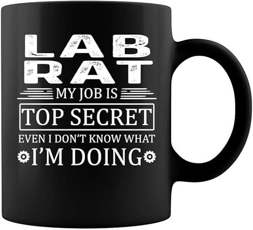 Lab Rat My Job Top Secret Mug - Two Sides Printed