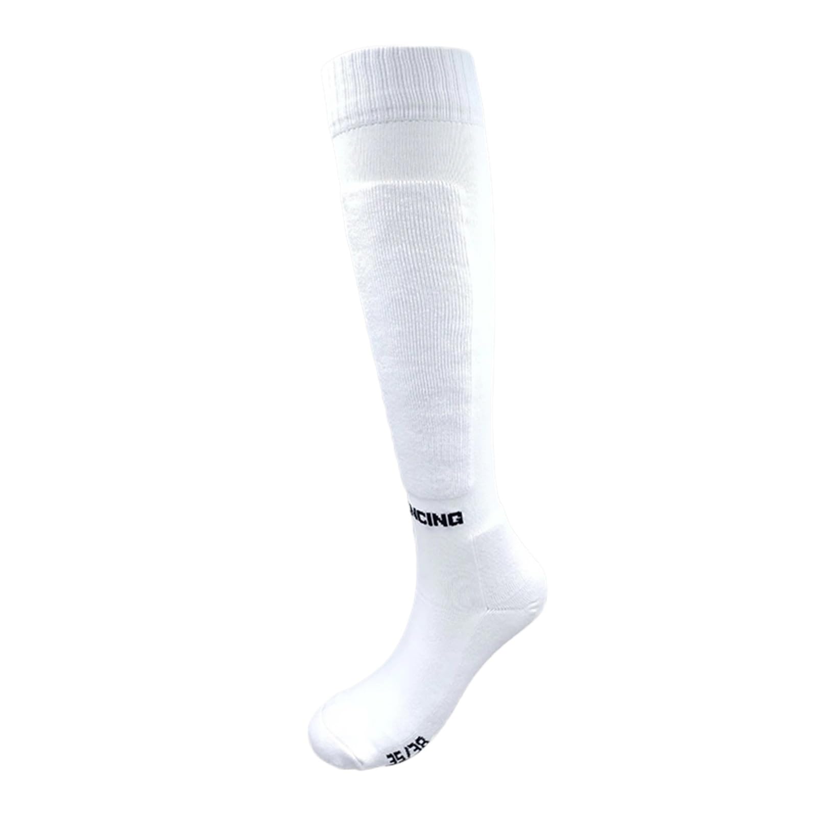 LXRHLIKG Fencing Stockings, High Long Sports Socks with Elastic Sock Cuff, Breathable Sweat Absorbing Fencing Socks for Men Women, Fencing Equipment(White,S)