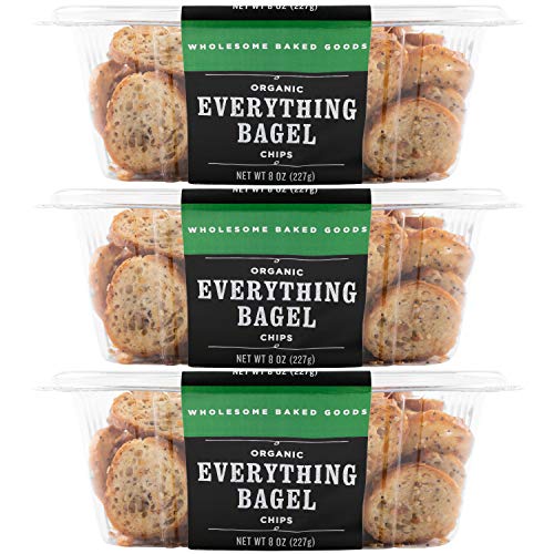 Schwartz Brothers Bakery, Bagel Chips, Everything, Organic, Kosher, Artisanal, Vegan. Freshly baked 8oz container. (Pack of 3) - Thumbnail 3