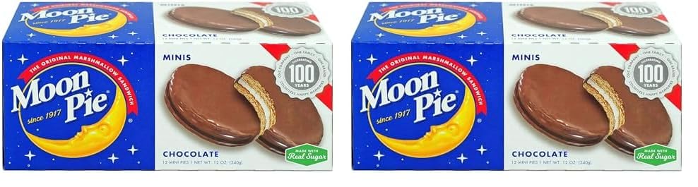 MoonPieMarshmallow Sandwich Minis Chocolate, Original, 12 Ounce (Pack of 2)