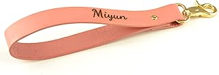 Personalized Wristlet Keychain - Leather Wrist Key Holder - Wrist Strap Custom Engraving - Wrist Keychain - Wristlet Key Fob - Gift for Him & Her