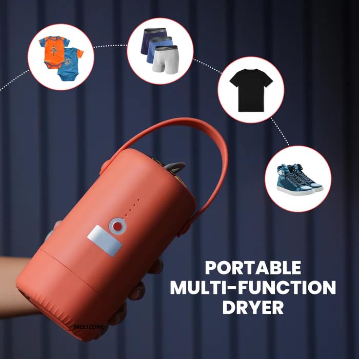 Image of Mini Electric Cloth Dryer with Drying Bag - Portable Electric Clothes Dryer Indoor Travel Clothes Dryer 4 Wind Speed, Clothes Dryer for Home and Traveling (1ps /Multicolour)