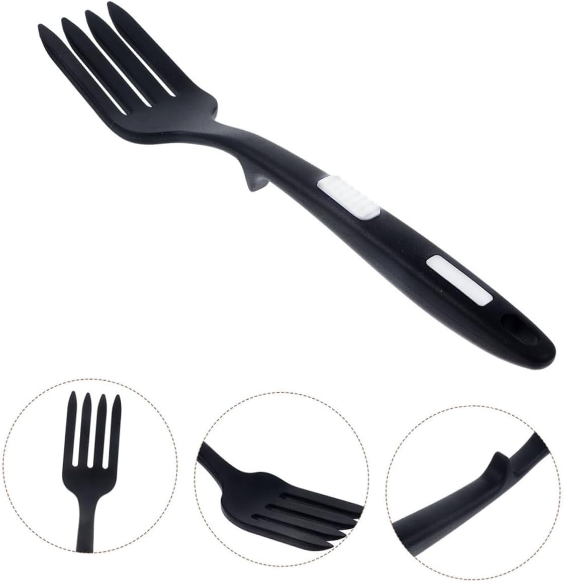 2Pcs Silicone Cooking Fork Heat Resistant Kitchen Utensils Lightweight Non Scratch Design for Safe Cooking Dishwasher Safe for Home Restaurant Hot Pot Use