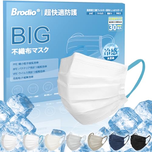 [Brodio] ⊴}XN 傫 Y  sEz}XN ėp}XN J[ 20cm tBbgUPIɂȂȂ ₷ _炩f ɂ₳ 傫߃TCY sDz}XN ⊴ 30 zCg×?Cgu[