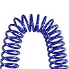 CCLIFE 1/4" Tubo d'aria a molla 10m PU Tubo d'aria a spirale Tubo flessibile pneumatico per linea d'aria o trasferimento di fluidi, con limitatore di curvatura Attacco rapido e spina