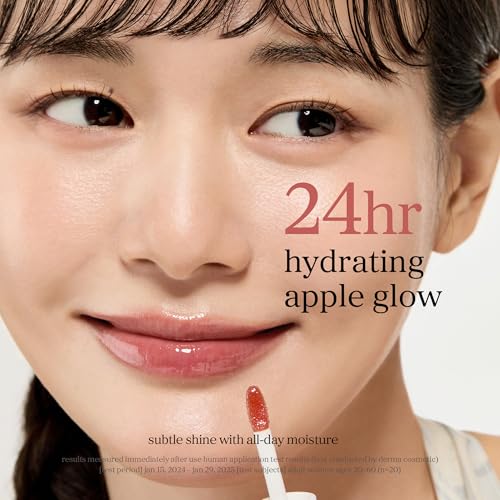 Image of NOONI Korean Lip Oil - Appleginseng | Lip Stain, Long-Lasting, Moisturizing, Plumping, Revitalizing for Dry Lips, Waterproof, No Peel Off, Korean Lip Tint, Stocking Stuffers, Cute Things, 0.12 Fl Oz