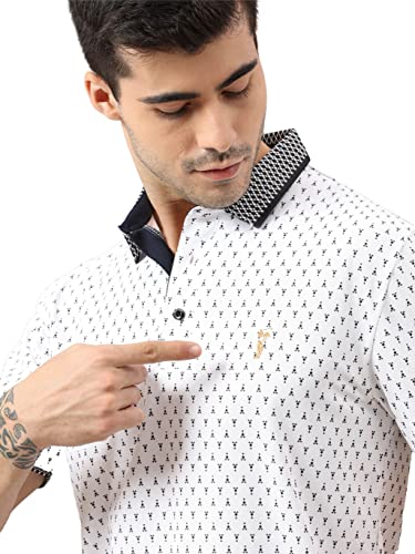 Image of STELLERS Men's Premium Printed Polo T-Shirt | Wrinkle Free | Quick Dry | Breathable | Stretchable | Regular Fit