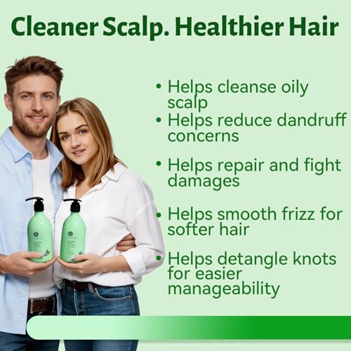 Image of Luseta Tea Tree Mint Shampoo and Conditioner for Hair Cleaning, Clarifying | with Lavender, Tea Tree & Peppermint Oil, Soothe the Scalp, Refreshing Feel, Hydrating for Women and Men, 16.8oz*2