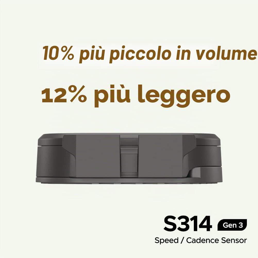 Magene S314 Sensore di velocità e cadenza Sensore di velocità per bicicletta wireless Sensore di cadenza di velocità ANT+ e Buletooth 5.0 Compatibile con computer da bici, Zwift e altro