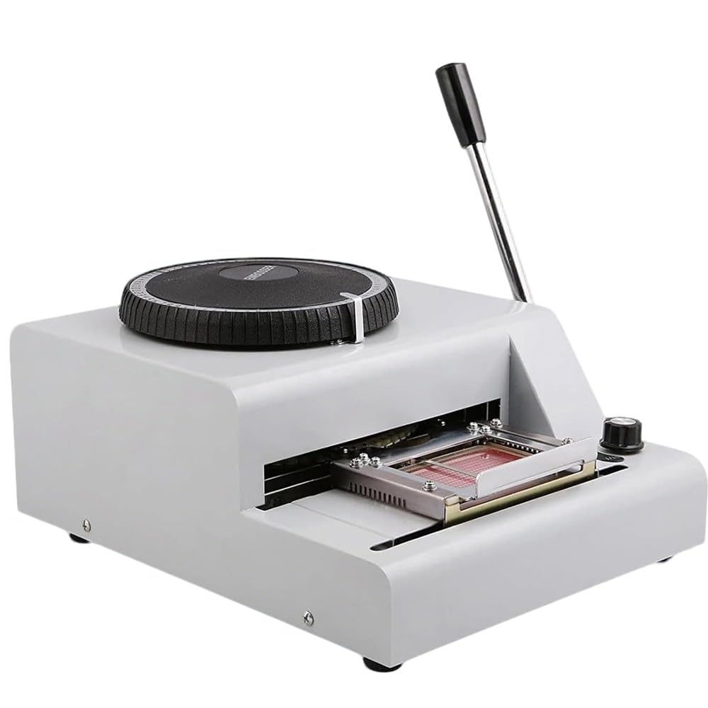 ShaiVrissian Metal Stamping Machine for Dog Tags,Code Card Embossing Machine,72 Characters,1/7-Inch and 1/10-Inch Adjustable Intervals,For Pet Tags,Pvc Id Cards