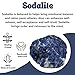 Amazing Gemstone Sodalite Raw Crystals and Healing Stones, Natural Rocks for Tumbling and DIY Raw Stones and Crystals (1 Piece)