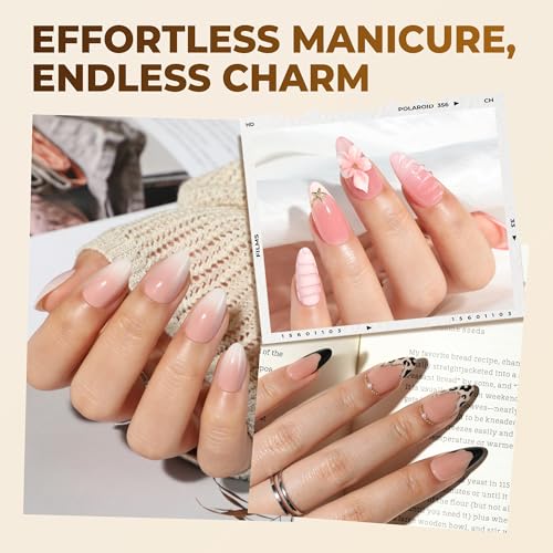 Image of UNA GELLA 9 in 1 Gel Nail Glue U V Light Super Hold for Gel Nails Tips, 10 ml Brush On Nail Glue for Light-color Press On Nails, Rhinestones, Base coat, Blooming Art, Acrylic Tips Lamp Needed