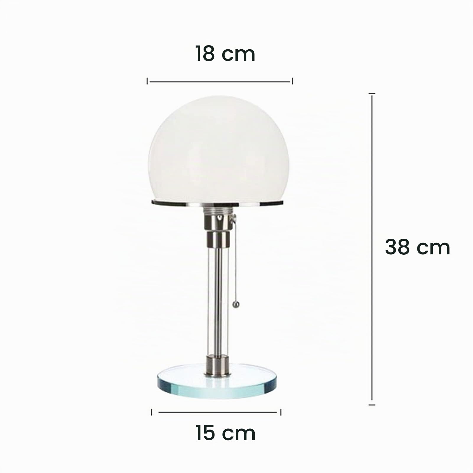 Lampada da Tavolo Bauhaus, Semplice e Moderna - Luce per Scrivania e Camera da Letto - Decorazione