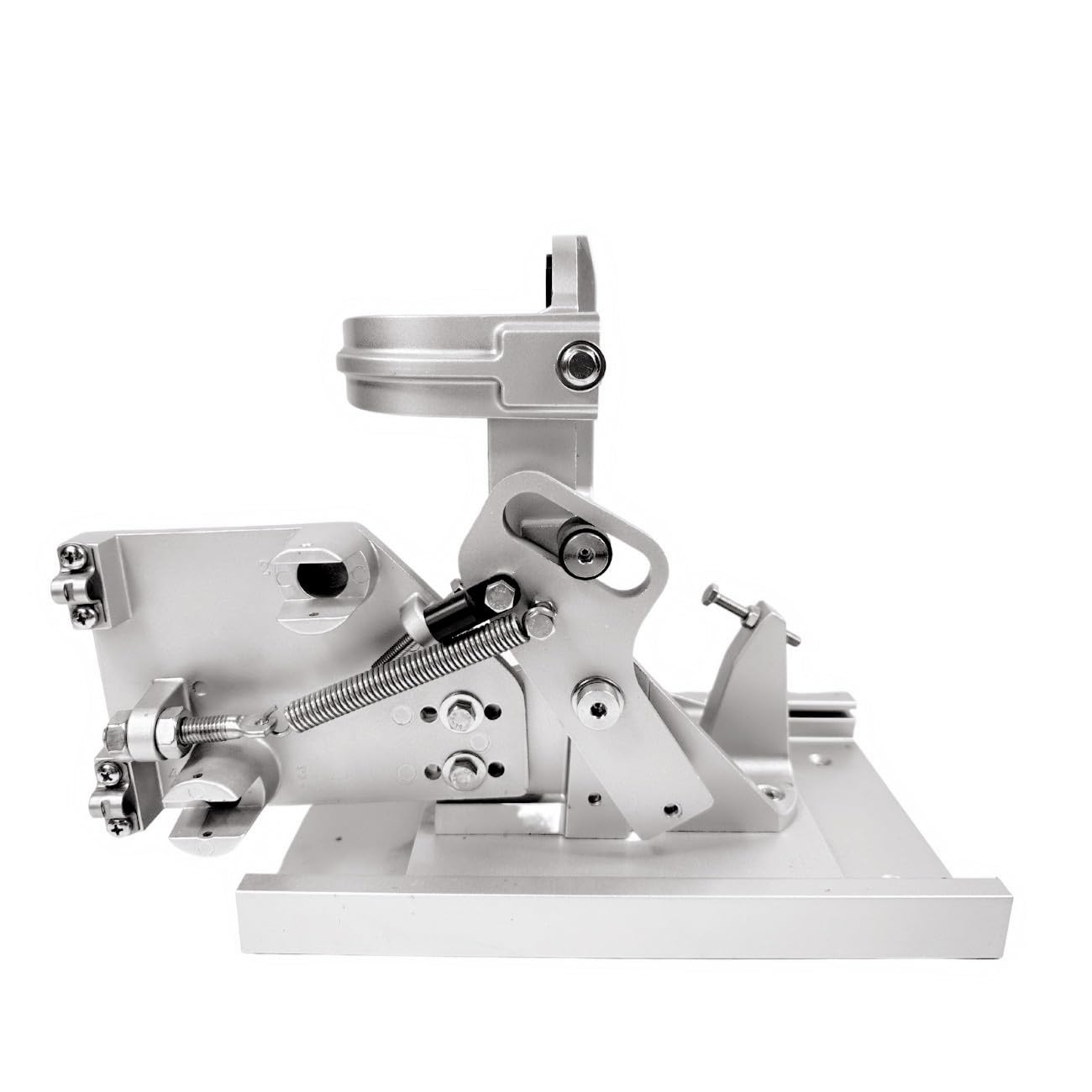 Pedal de acelerador de motor fueraborda plateado, control mecánico lateral, ajuste vertical, acelerador de pie caliente para barcos, yates, buques marinos