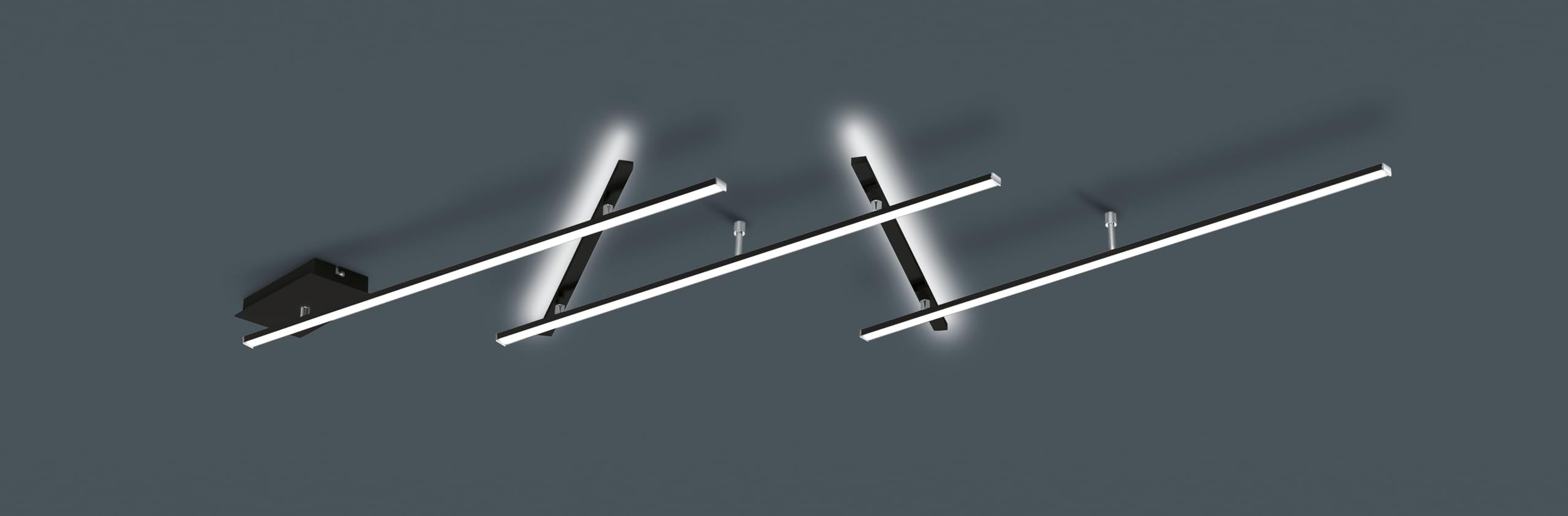 Trio Leuchten Lampa sufitowa INDIRA 674610532, mat metal, Czarny mat, 3000K, 1x LED, 25W