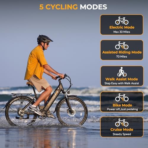 Movcan V80 Electric Bike, 1000W Motor 28MPH 26'' City Cruiser Ebike for Adults, 48V 13Ah Removable Battery Up to 70 Miles, 7-Speed Dual Disc Brake, Mountain E-Bike for Commuting image 20