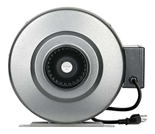 Ipower 4 Inch 190 Cfm Inline Duct Fan Ventilation Hvac Exhaust Vent Blower Air Circulation For Basements/Kitchens/Hydroponics Grow Tent, Silver #TOP5