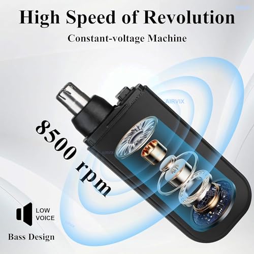 Image of Rechargeable Nose & Ear Hair Trimmer for Men & Women | Painless Precision Grooming | USB Charging | Stainless Steel Blade with Protective Cap | Compact & Travel Friendly IPX7 Waterproof
