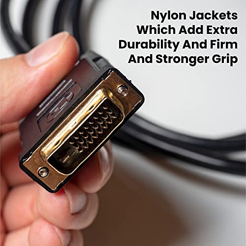 Aurum Cables Dvi To Dvi Cable Computer Monitor Cable Dvi-D Adapter Cable Dvi To Dvi Cord For High Resolution Digital Video Male To Male 3 Ft 2 Pack #TOP3