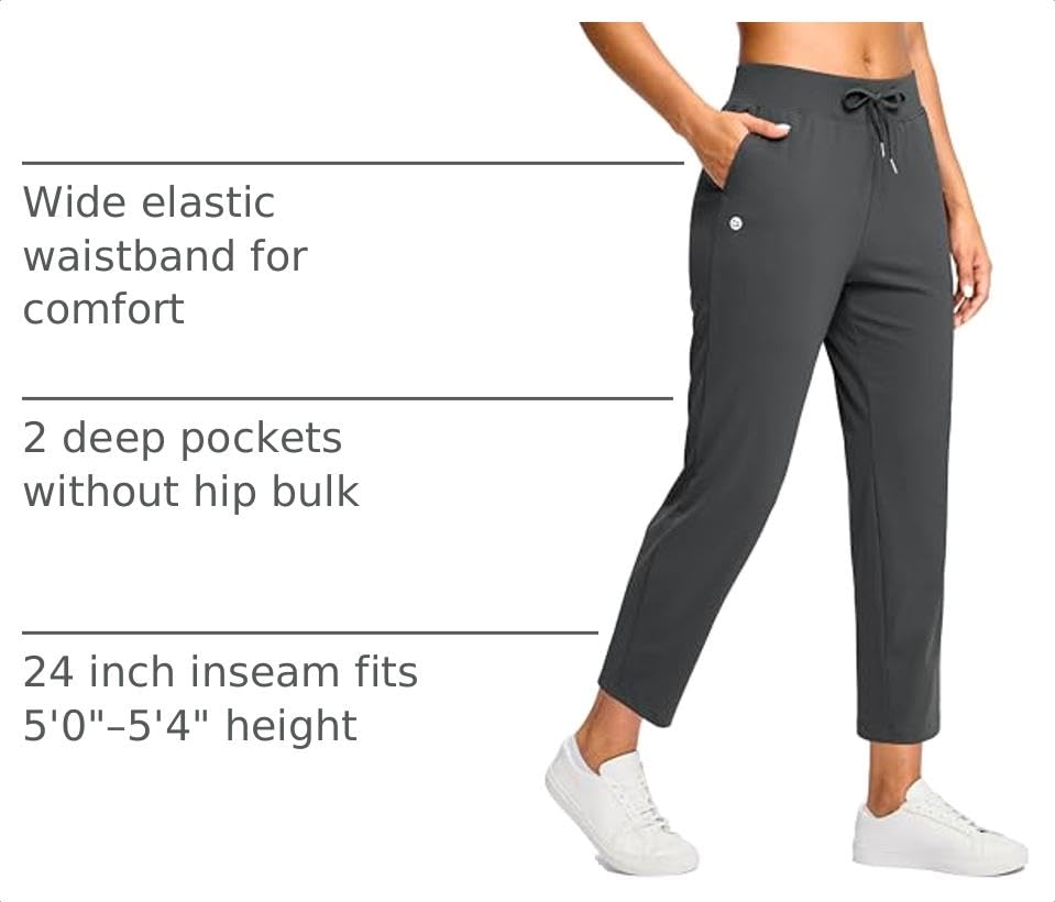 Image of G Gradual Petite Pants for Women 24 inch /26 inch Ankle Pants with 2 Pockets