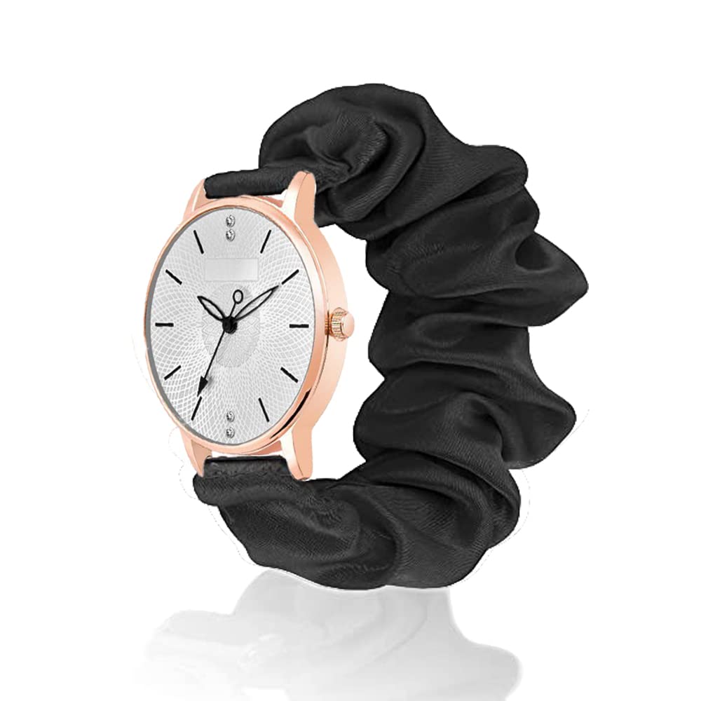 TACOFY Scrunchies Watch Classic & Unique Strap Cloth Soft Pattern Solid Fabric Wristband Watch for Women & Girls (B0C4B5T2W4) Amazon Price History, Amazon Price Tracker