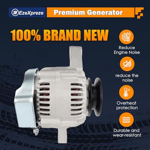 Image of Ezexpreze 2 Wire 12V 35 Amp Alternator 12180 12180NSE for Forklift 5FG-20 5FD-20 5FD-25 5FGL-20 with V1502 Engine & 4P / 4Y Engines 1986-2002 Vehicle Replacement Alternator 100211-1660
