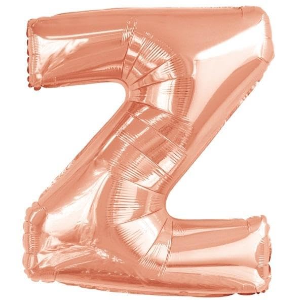 Amscan 9911488 9911488-Rose Letter Z SuperShape Palloncino Foil - 44, oro rosa
