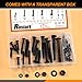 Rustark 60Pcs 5 Sizes 304 Stainless Steel Carriage Bolts with Nuts and Washers Kit Black Square Neck Carriage Bolts Screws Metric Round Head Carriage Bolt for Machinery Industry