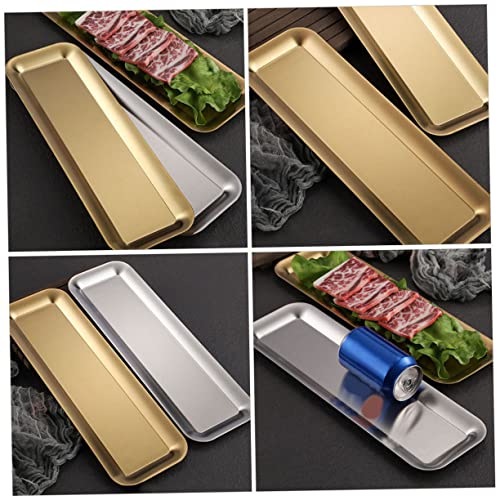 Plato rectangular de acero inoxidable Garneck miniatura 3