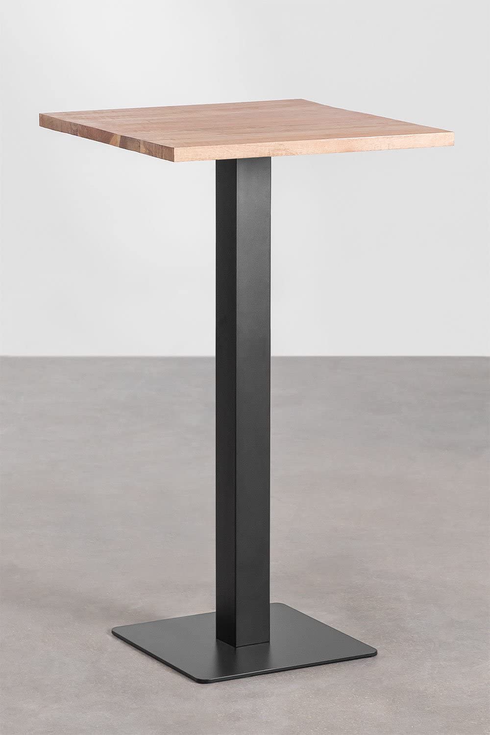 SKLUM Quadratischer Stehtisch aus Akazienholz Ristretto ︎ 60 cm SCHWARZ