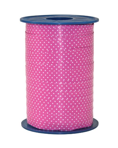 Präsent C.E. Pattberg Rollo de Lazo para rizar (10 mm x 250 m), diseño de Puntos, Color Rosa