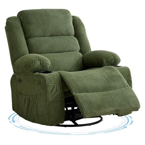Image of Rocking Recliner Chair for Adults Oversized 360 Swivel Manual Recliner