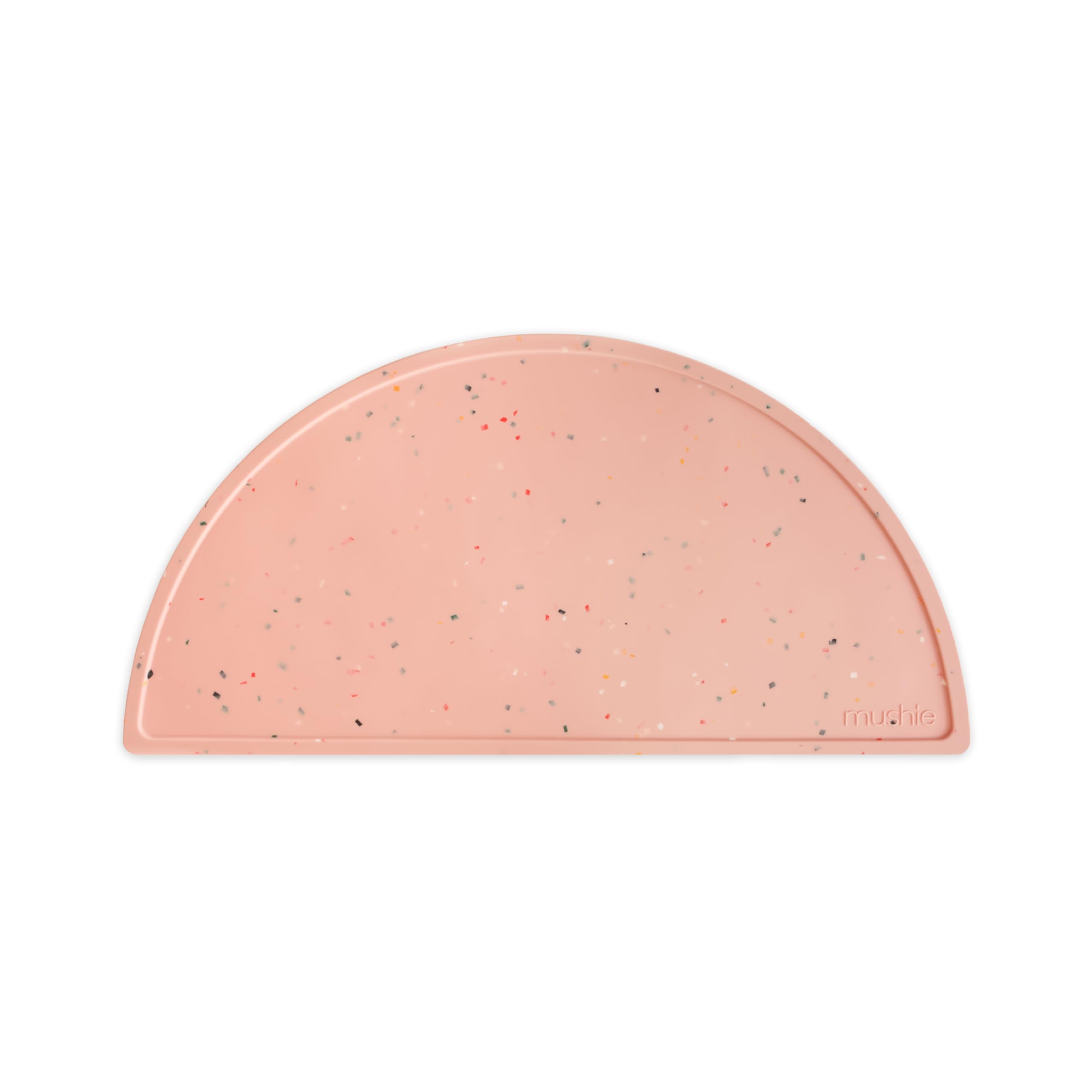 Mushie Silicone Placemat For Kids | Bpa-Free Non-Slip Design (Powder Confetti) Pink ???S?