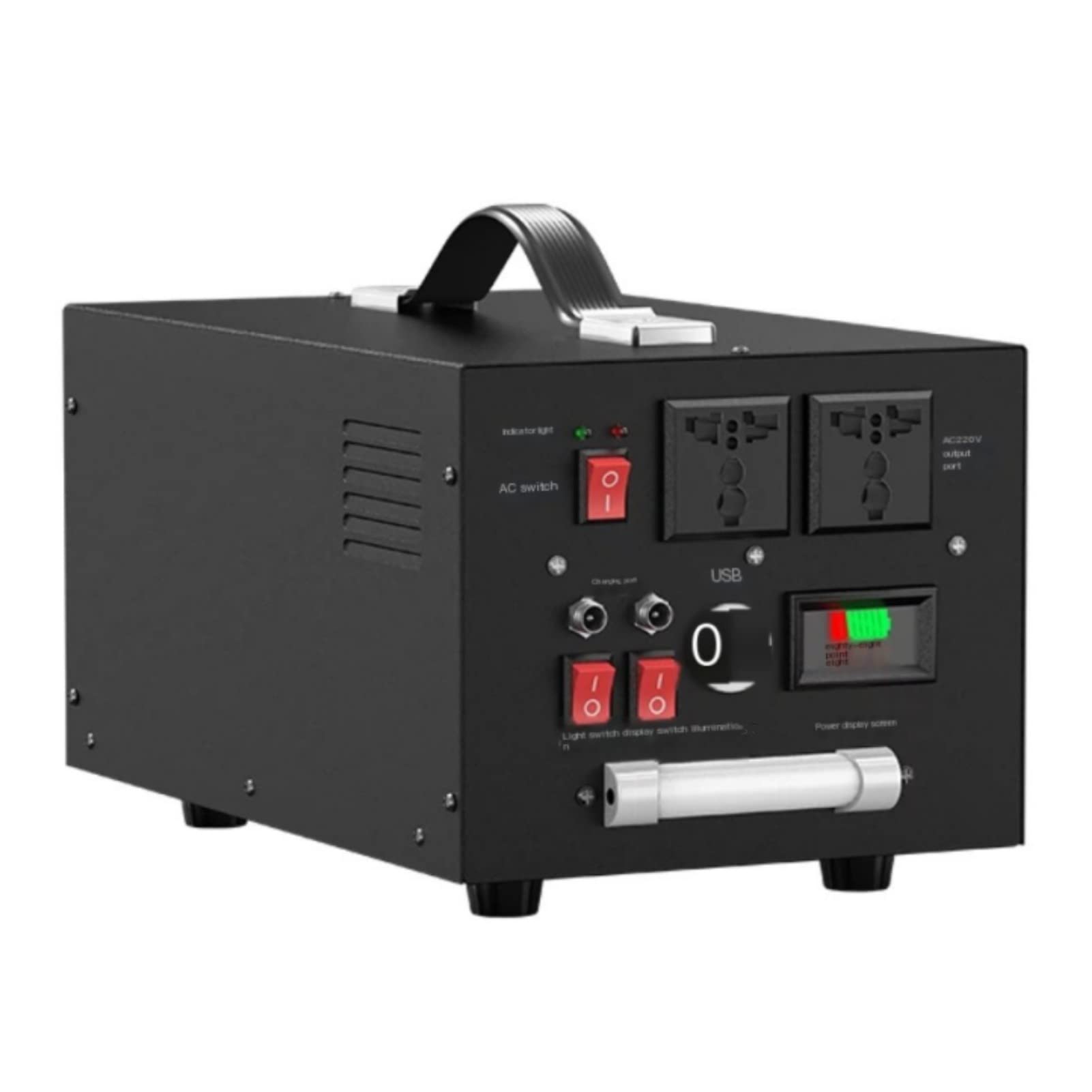Batterie de camping, station d'alimentation portable, port USB C PD, sortie CC, alimentée par panneau solaire, prise murale pour voiture, pour aventures en plein air (cellule polymère 90 000 mAh, 30