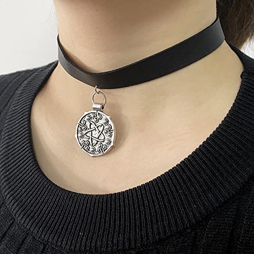 Blingsoul Wtchr Black Choker Necklace for Women – Soft Adjustable Collar Choker with Cute Pendant, Yenefer Style Beach Jewelry Gift3