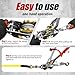 SENKEYFE Come Along Winch Heavy Duty, 10FT 2T Come Along Pulling Tool 2 Gears 2 Hooks, Cable Winch Puller, Come Along Power Puller Ratchet Tool for Construction Automotive Farm Fences (with Straps)