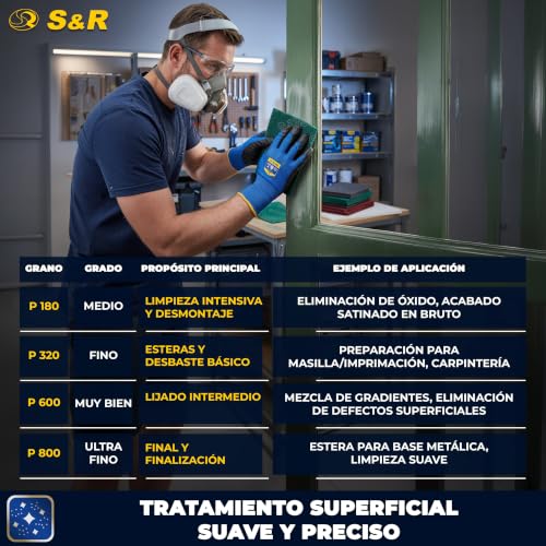 Miniatura 3 de S R 12 Esponja Abrasiva De Liajdo Papel De Lijar Metal Madera Acero Acero Inoxidable. Almohadillas Para Lijar De Bricolaje. 12 Esponjas 3 X Grano Fino Y Grueso: 180 320 600 800