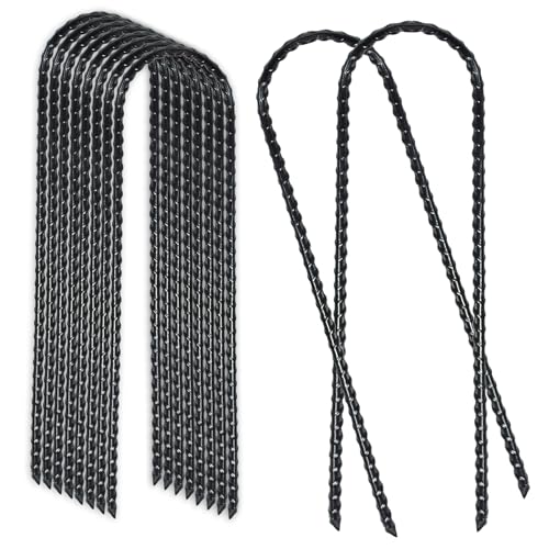 Image of 10 Inch Trampoline Wind U Stakes Solid Metal Ground Anchors(24)