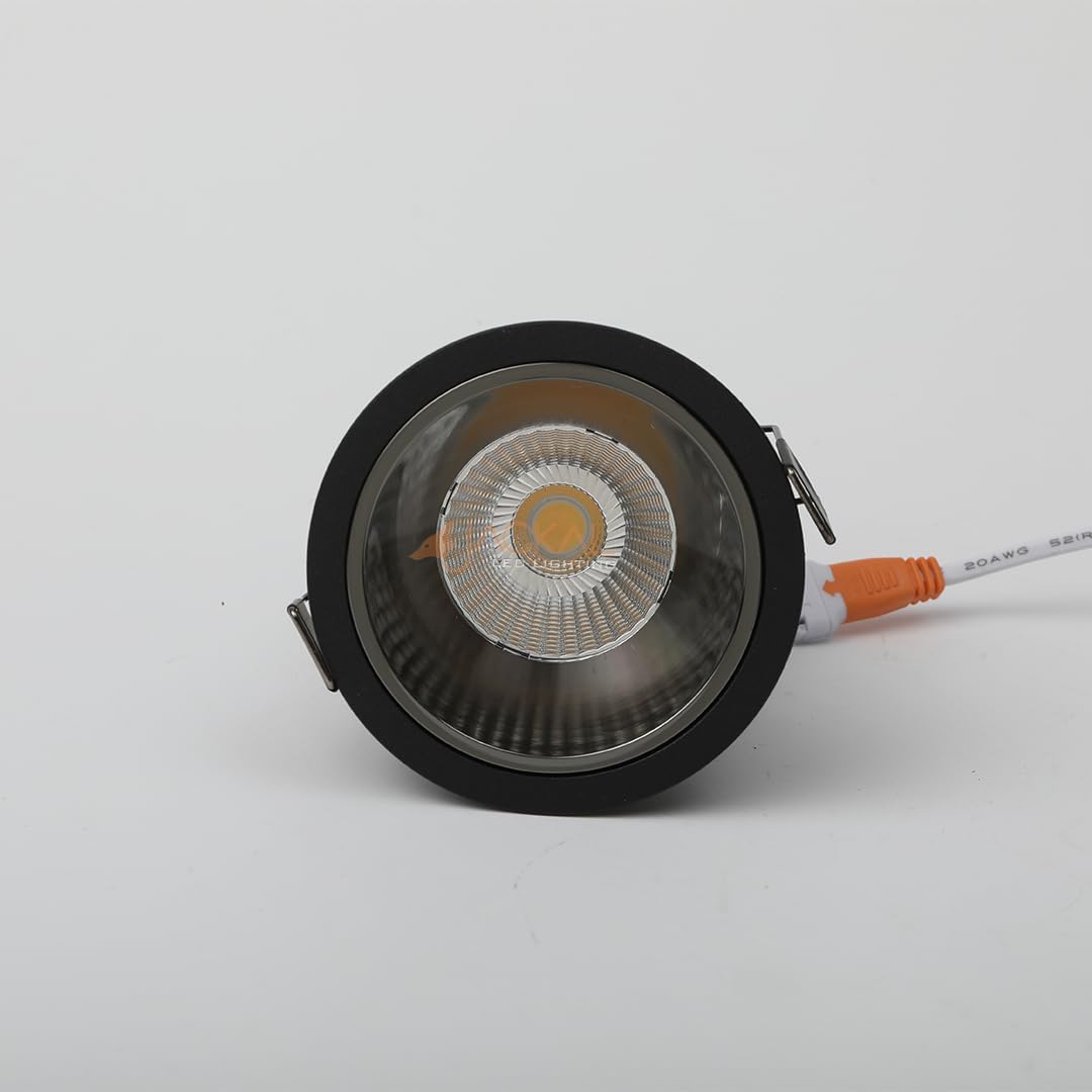 JACKAL COB LED Downlight, Premium Recessed Ceiling Spotlight, Black & White Body with Silver & Rose Gold Reflector (Natural White, 7.0, Watts, JK BK-GBK)-image-34