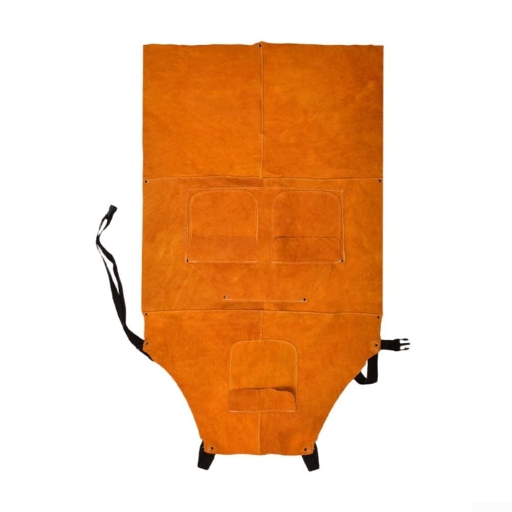 Tablier de soudage en cuir de vachette résistant à la chaleur 102 x 62 cm