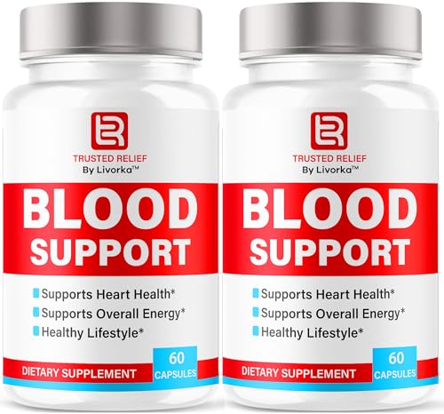 (2 Pack) Trusted Relief Blood Support Capsules - Official TrustedRelief Blood Support Vitamin Pills Natural Trusted Relief Advanced Premium Formula Wellness & Overal Health 120 Capsules For 2 Months