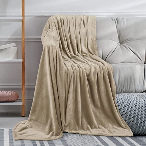 Utopia Bedding Fleece Blanket Throw Size Camel Lightweight Fuzzy Soft Anti-Static Microfiber Bed Blanket (60X50 Inches) #TOP13