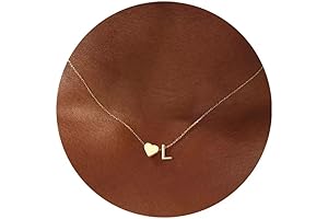 Gold Heart Initial Necklace: Personalized Elegance