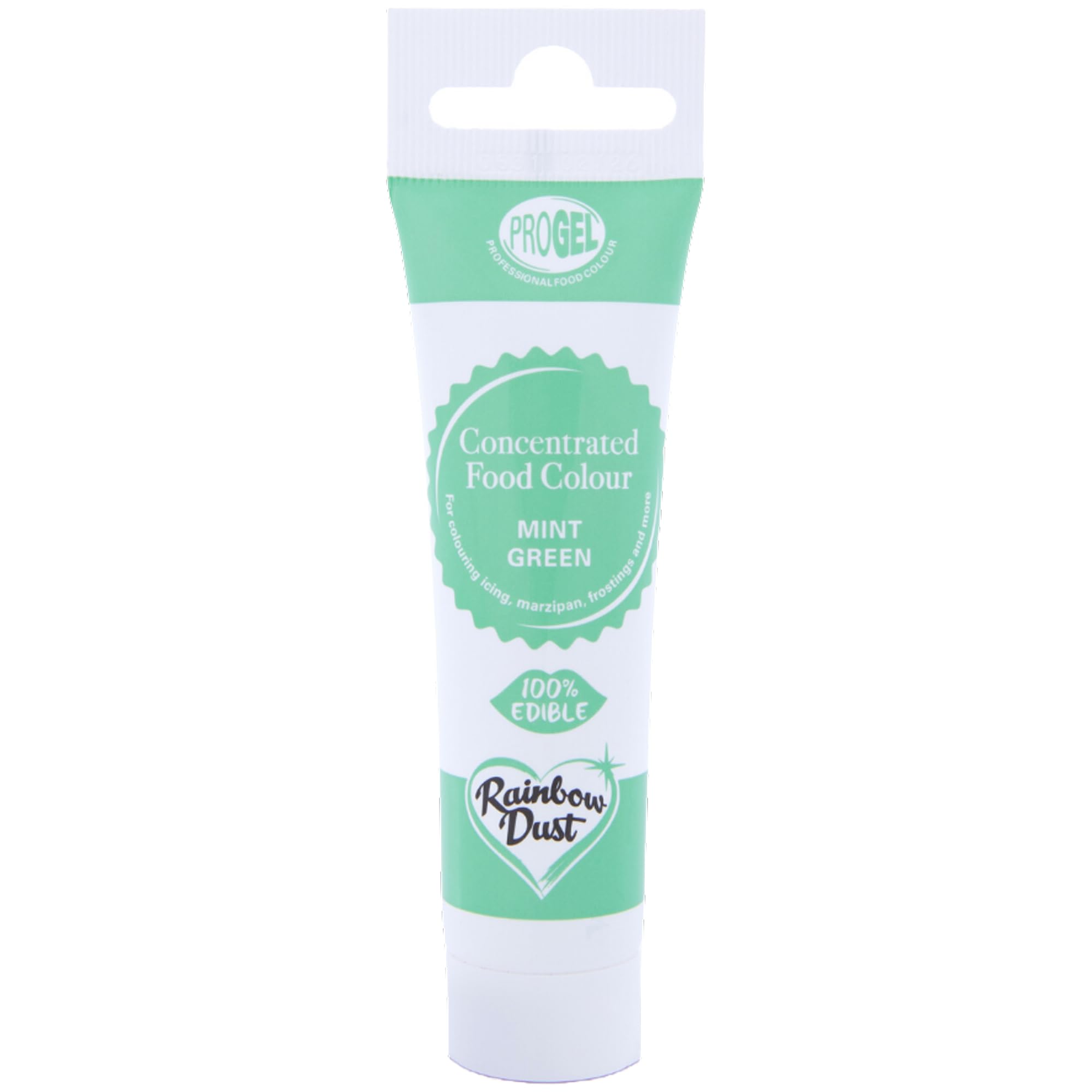 Rainbow Dust ProGel® Concentrated Food Colour, Mint Green Colouring Gel For Baking and Cake Decorating, 25g Tube