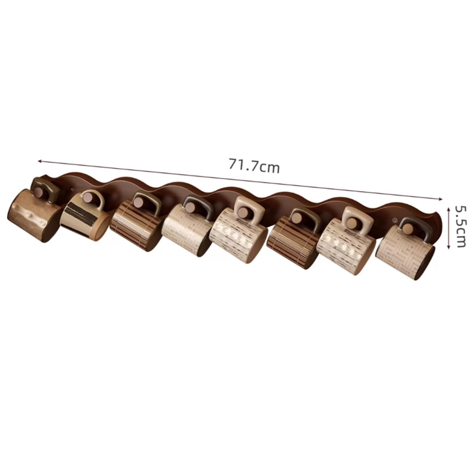 B3F7M4R9J2 Porta Tazze Portabicchieri sospeso for tazza d'acqua, portabicchieri da parete, tè