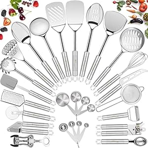 Fungun 28Pcs Stainless Steel Kitchen Utensils