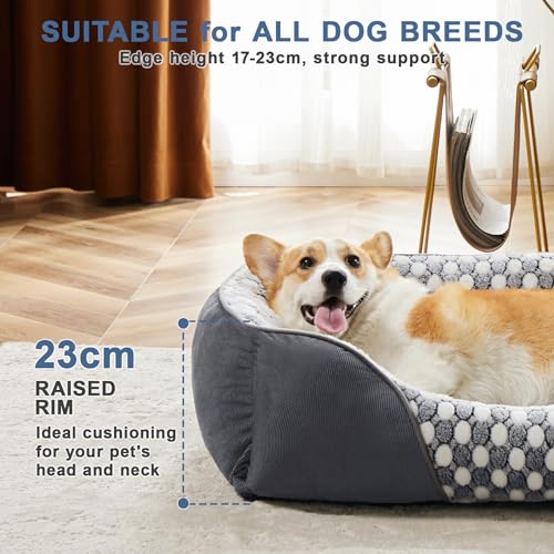 Large Dog Bed and Dog Beds Clearance for Adult Dogs, Provides Support for Head/Neck, Washable Dogs Beds XL, 78x63x23cm - Image 4